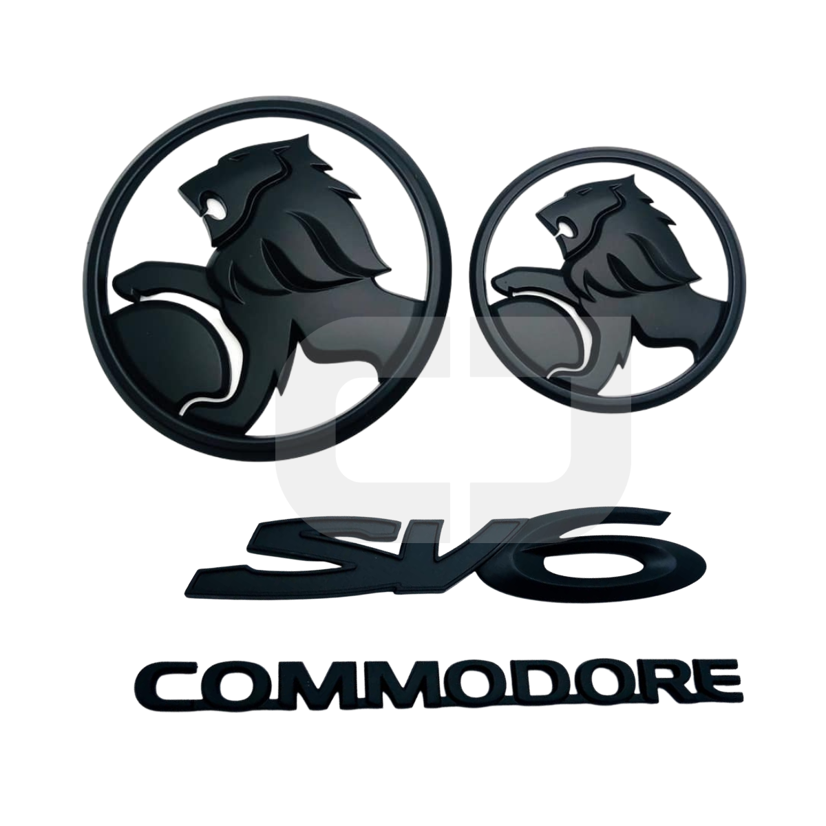 Holden Lion Matte Black Badge Set Fits VE SV6 Series 1 Commodore SEDAN